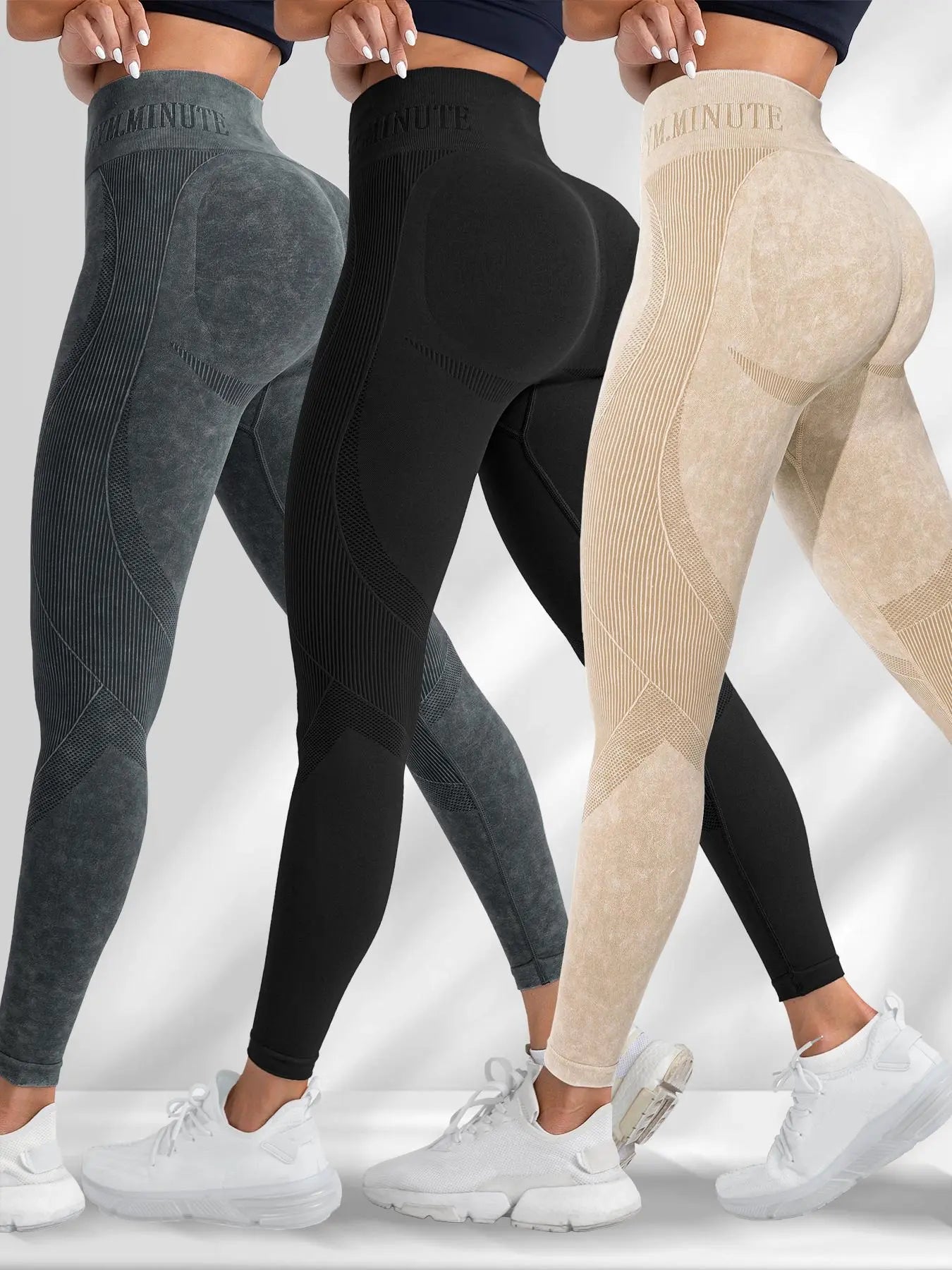 Women'S Solid Sports High Stretch Leggings, Ladies Sportswear, Workout Gym Leggings, Fitness Yoga Pants for Women, Plain Leggings