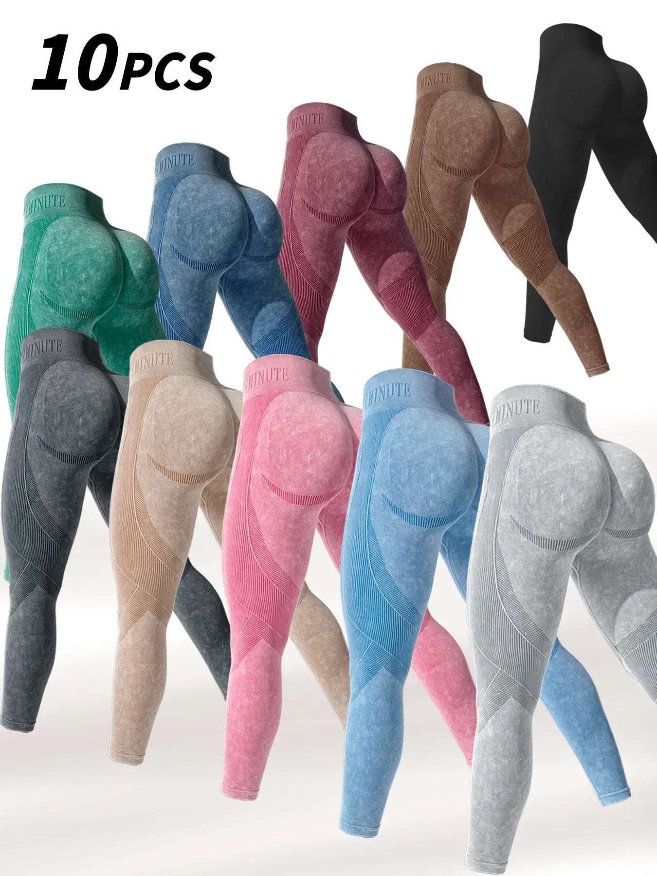 Women'S Solid Sports High Stretch Leggings, Ladies Sportswear, Workout Gym Leggings, Fitness Yoga Pants for Women, Plain Leggings