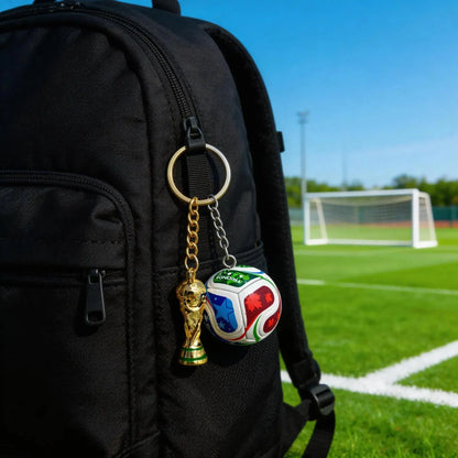 2026 Football Keychain Set: Match Ball Design, Premium Sportsfan Accessories