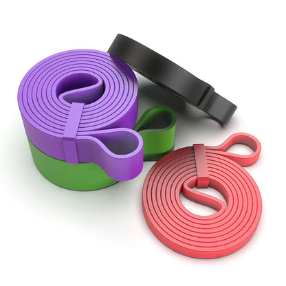 Heavy Duty 4-Piece Exercise Resistance Bands Set for Fitness GYM Powerlift Pull up Assist Durable Latex Bands with Storage Bag and Box Packaged