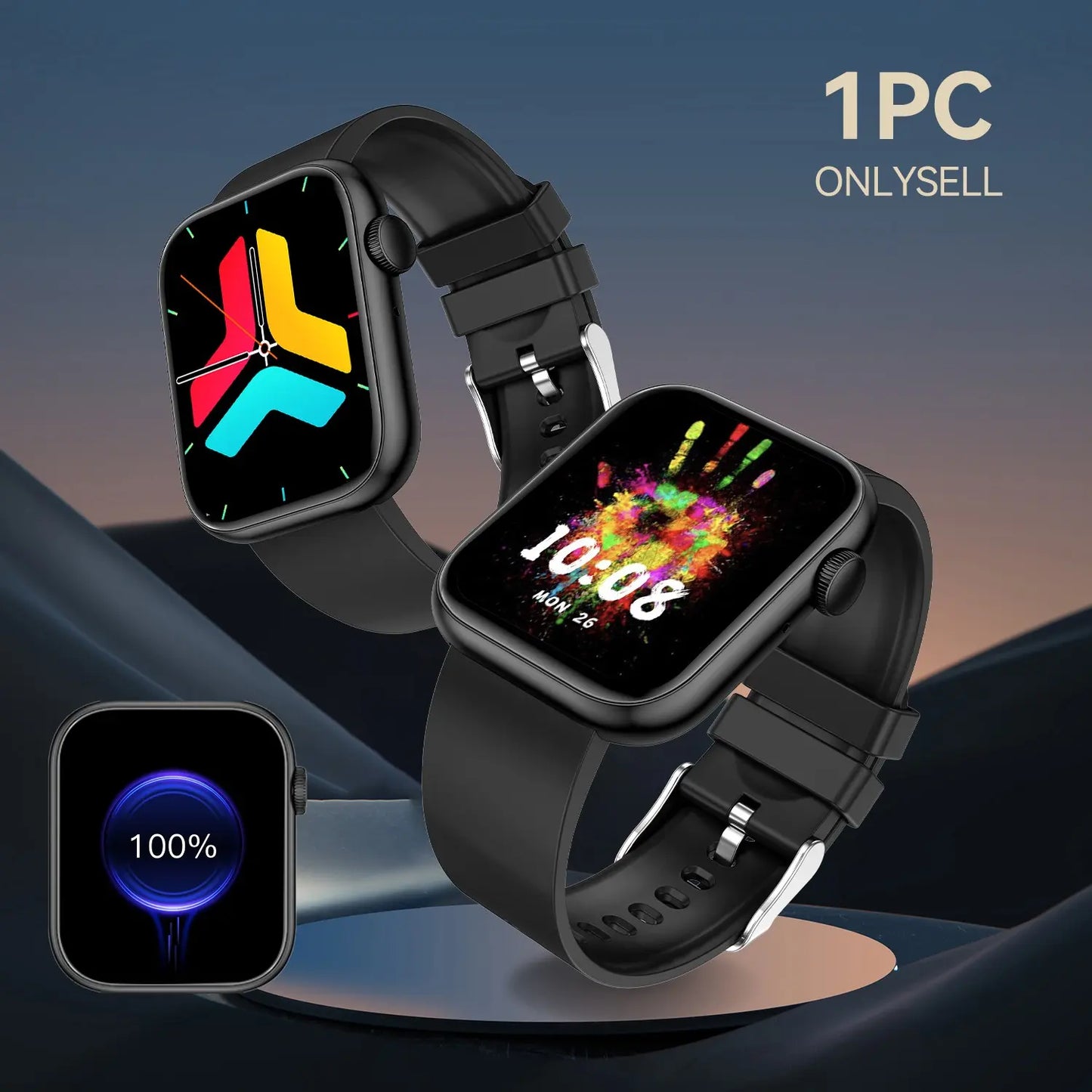 Fitness Tracker Smartwatch with Call Function, Touchscreen Activity Watch for Iphone and Android, Bluetooth Calling Health Wearable, Digital Smart Watch