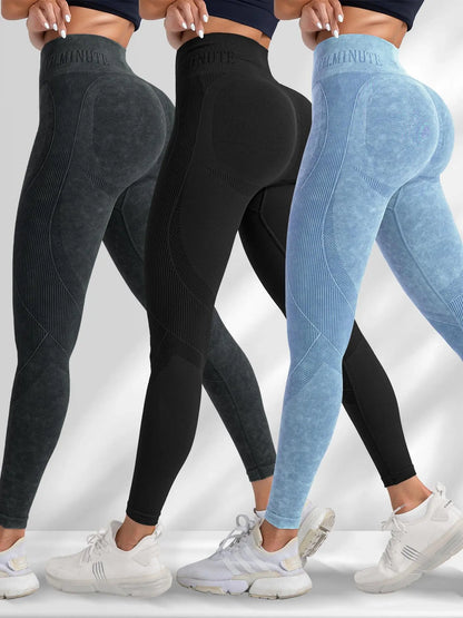 Women'S Solid Sports High Stretch Leggings, Ladies Sportswear, Workout Gym Leggings, Fitness Yoga Pants for Women, Plain Leggings