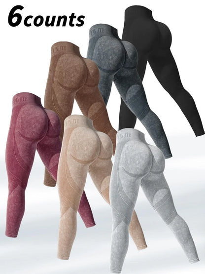 Women'S Solid Sports High Stretch Leggings, Ladies Sportswear, Workout Gym Leggings, Fitness Yoga Pants for Women, Plain Leggings