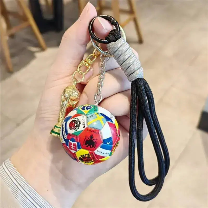 2026 Football Keychain Set: Match Ball Design, Premium Sportsfan Accessories