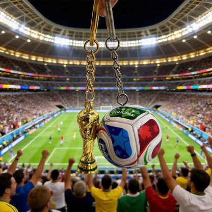 2026 Football Keychain Set: Match Ball Design, Premium Sportsfan Accessories