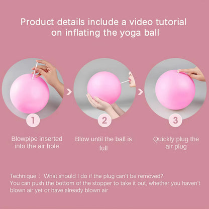 Pilates Ball, 9-10 Inch Small Exercise Ball, Core Ball Yoga Ball for Pilates, Stability, Workout, Core Training, Fitness, Barre, Balance Equipment
